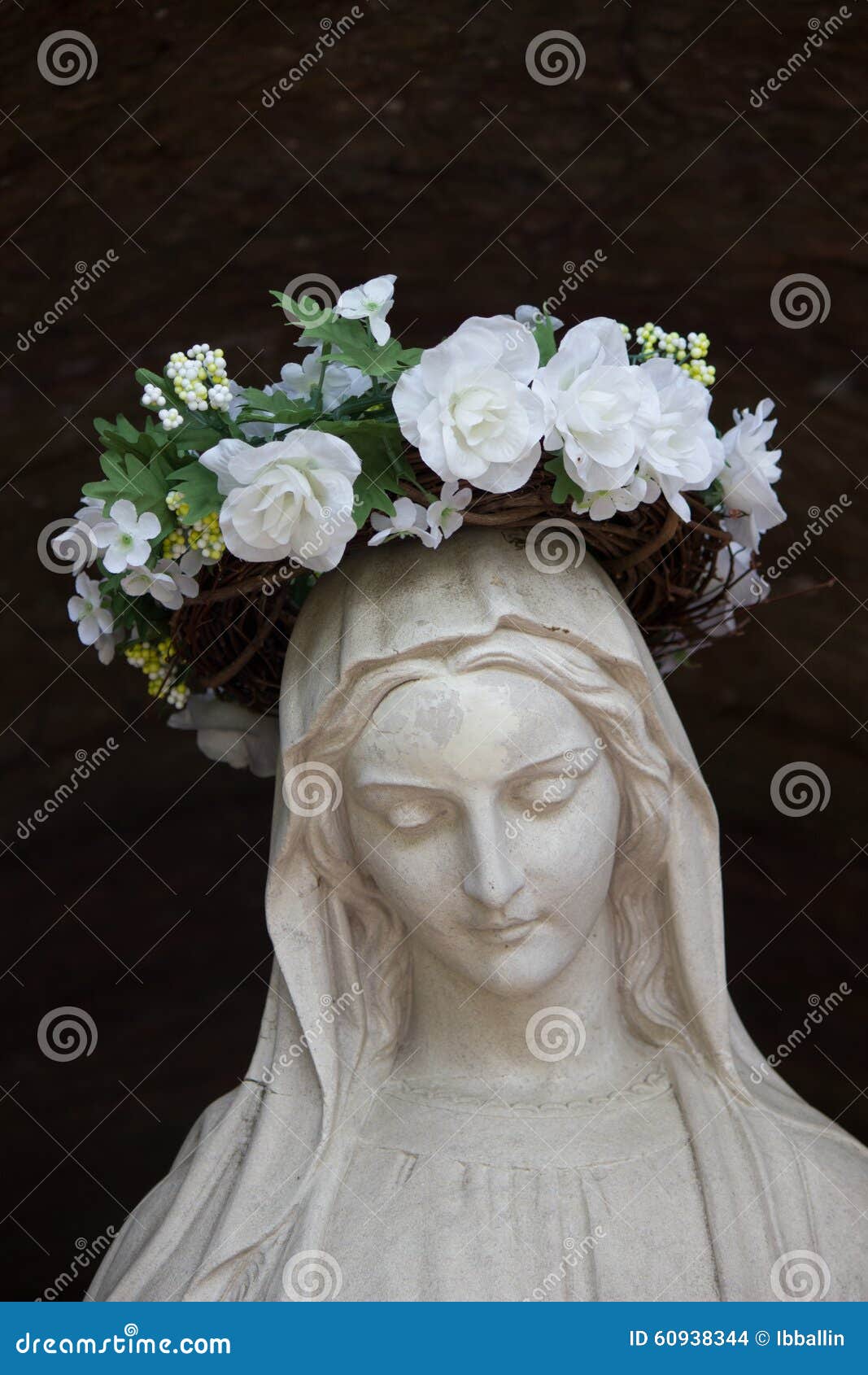 Mother Mary With Flowers