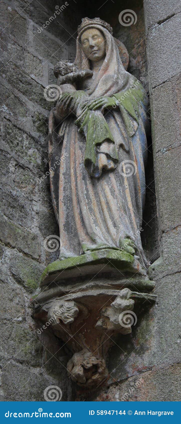 Virgin Mary stone statue stock photo. Image of mary, artistic 58947144