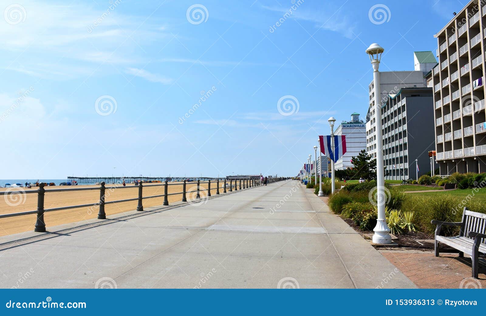 virginia beach boardwalk, virginia, usa