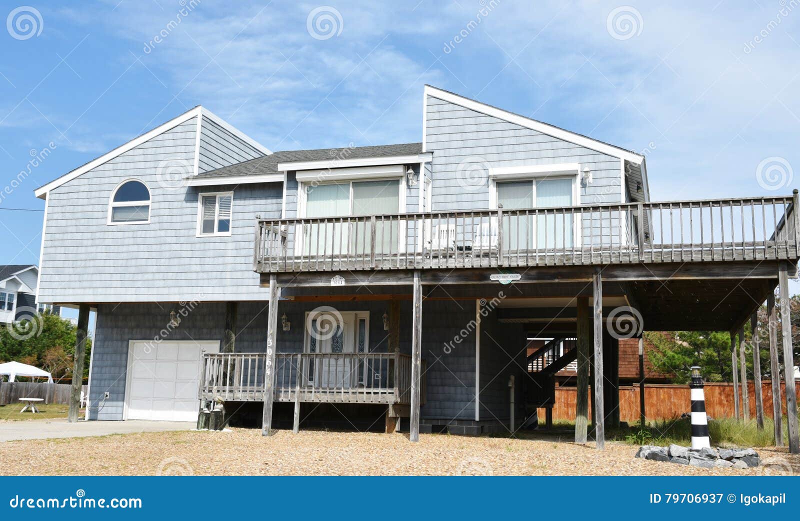 Virginia Beach Eastern Shore Oceanfront Home Stock Image Image of