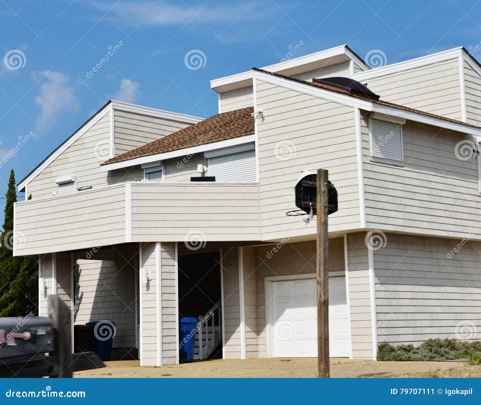 Virginia Beach Eastern Shore Oceanfront Home Stock Image Image of