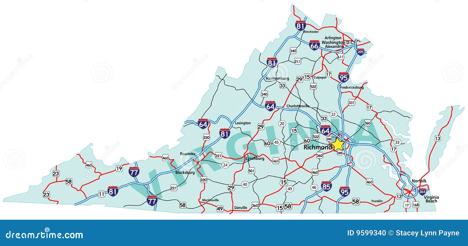 Free Road Map Of Virginia - United States Map