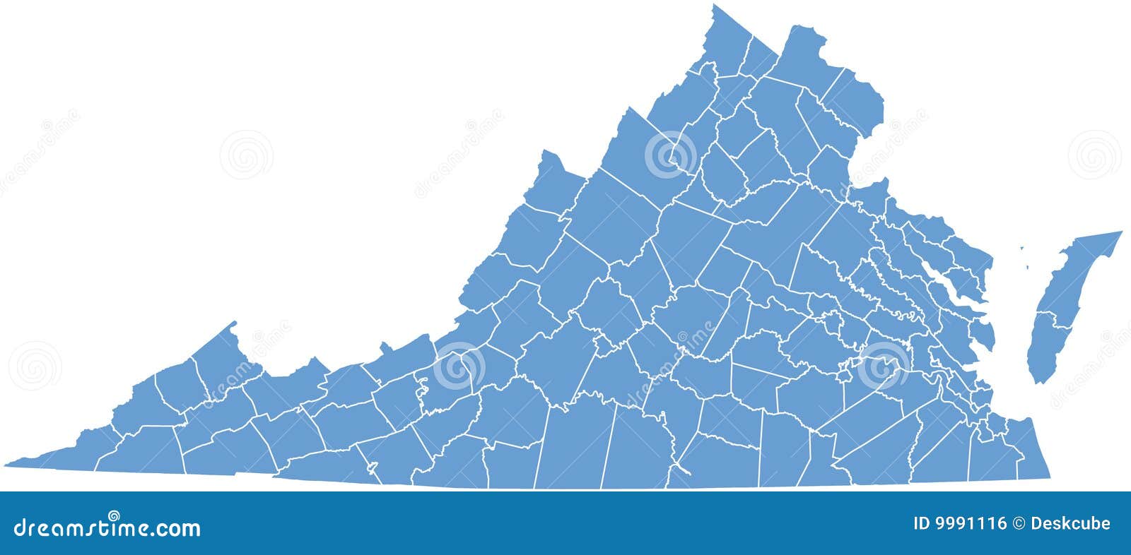 virginia state by counties