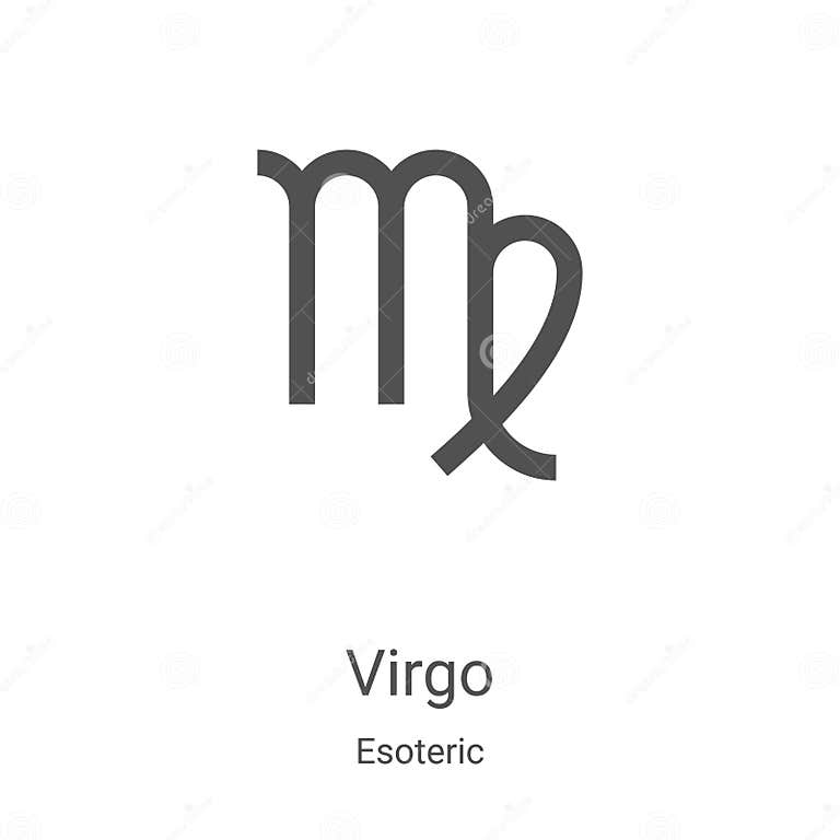 Virgo Icon Vector from Esoteric Collection. Thin Line Virgo Outline ...