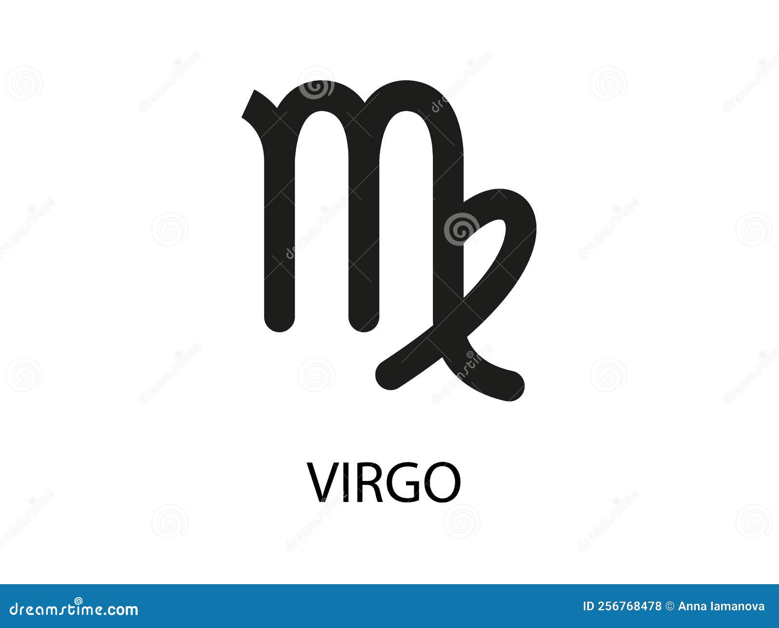 Virgo Symbol of the Horoscope Stock Vector - Illustration of astronomy ...