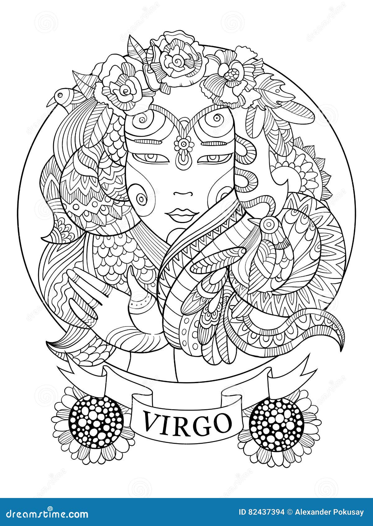 Minimalistic Virgo zodiac symbol tattooed on the