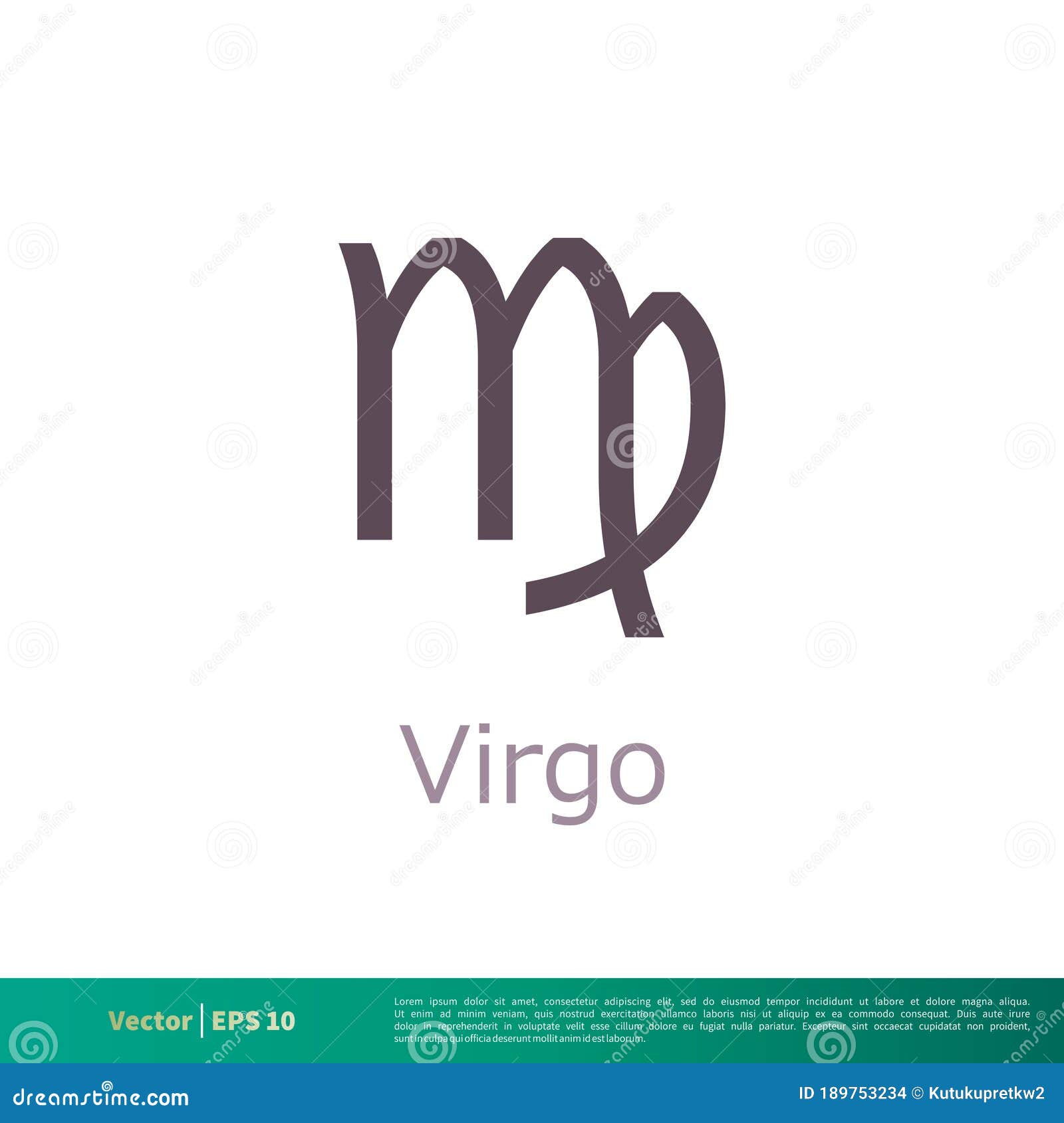 Virgo - Zodiac Sign Icon Vector Logo Template Illustration Design ...