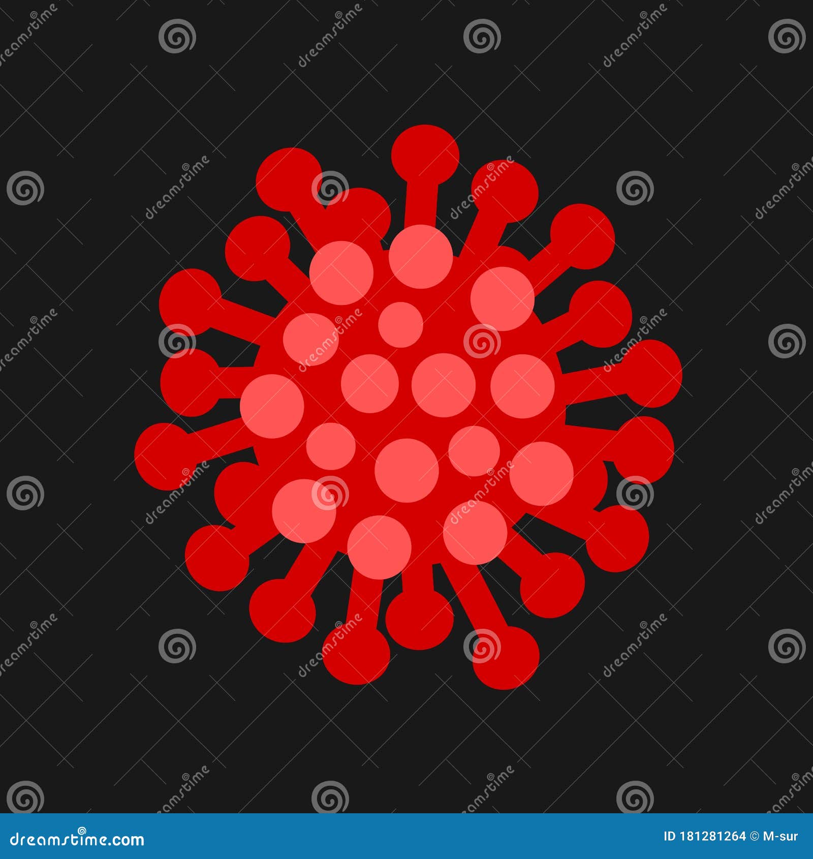 virion - microscopic particle of virus.