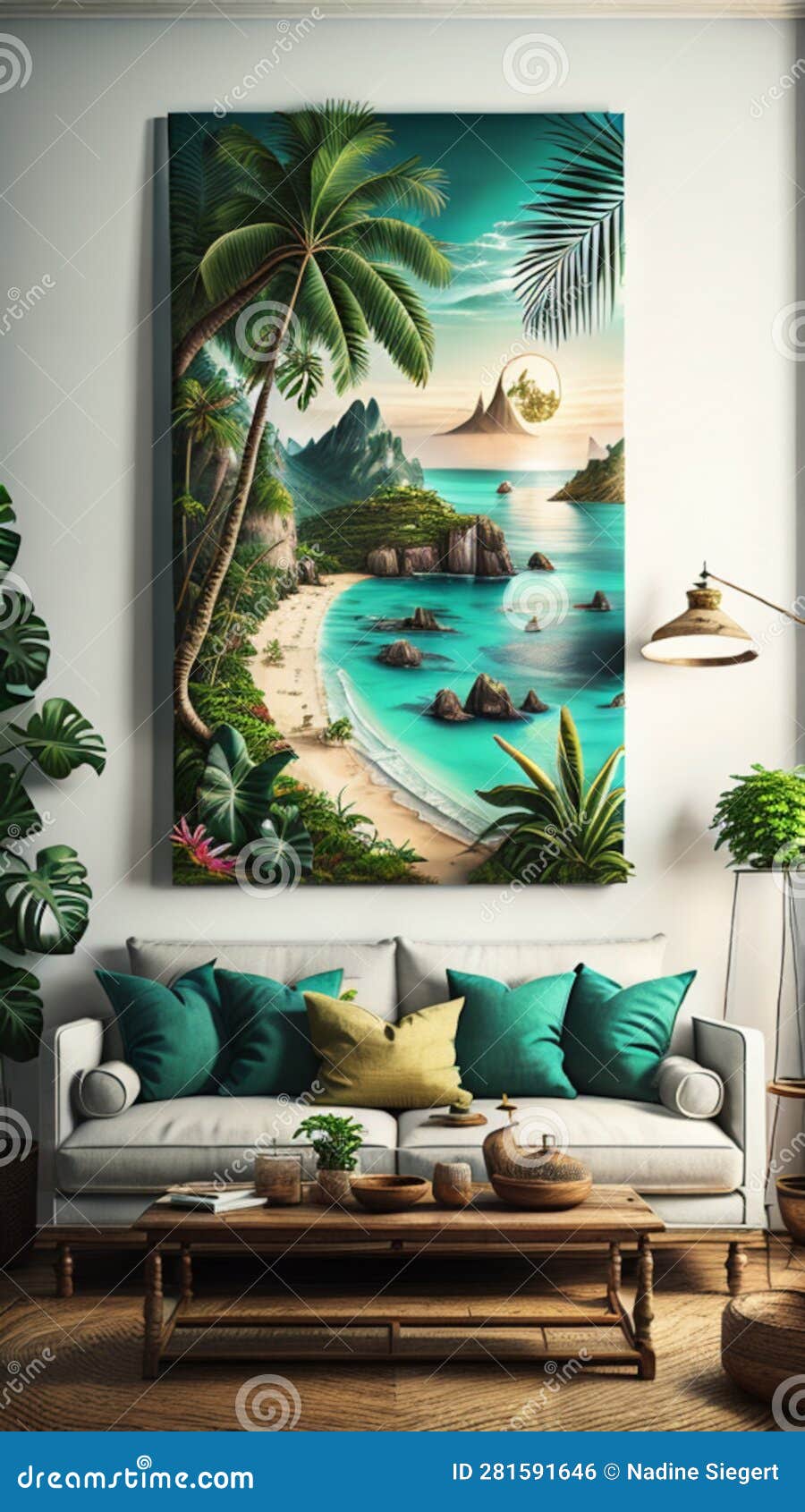 Virtual Background Living Room for Home Office, Live Meetings ...