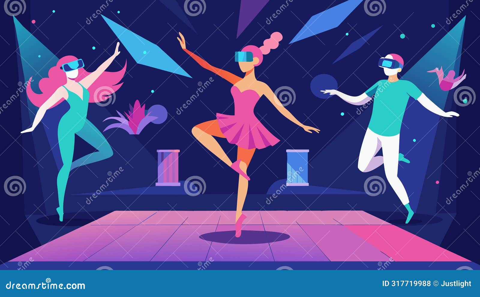 in the virtual dance studio technology brings to life the dancers wildest imaginations resulting in a fantastical