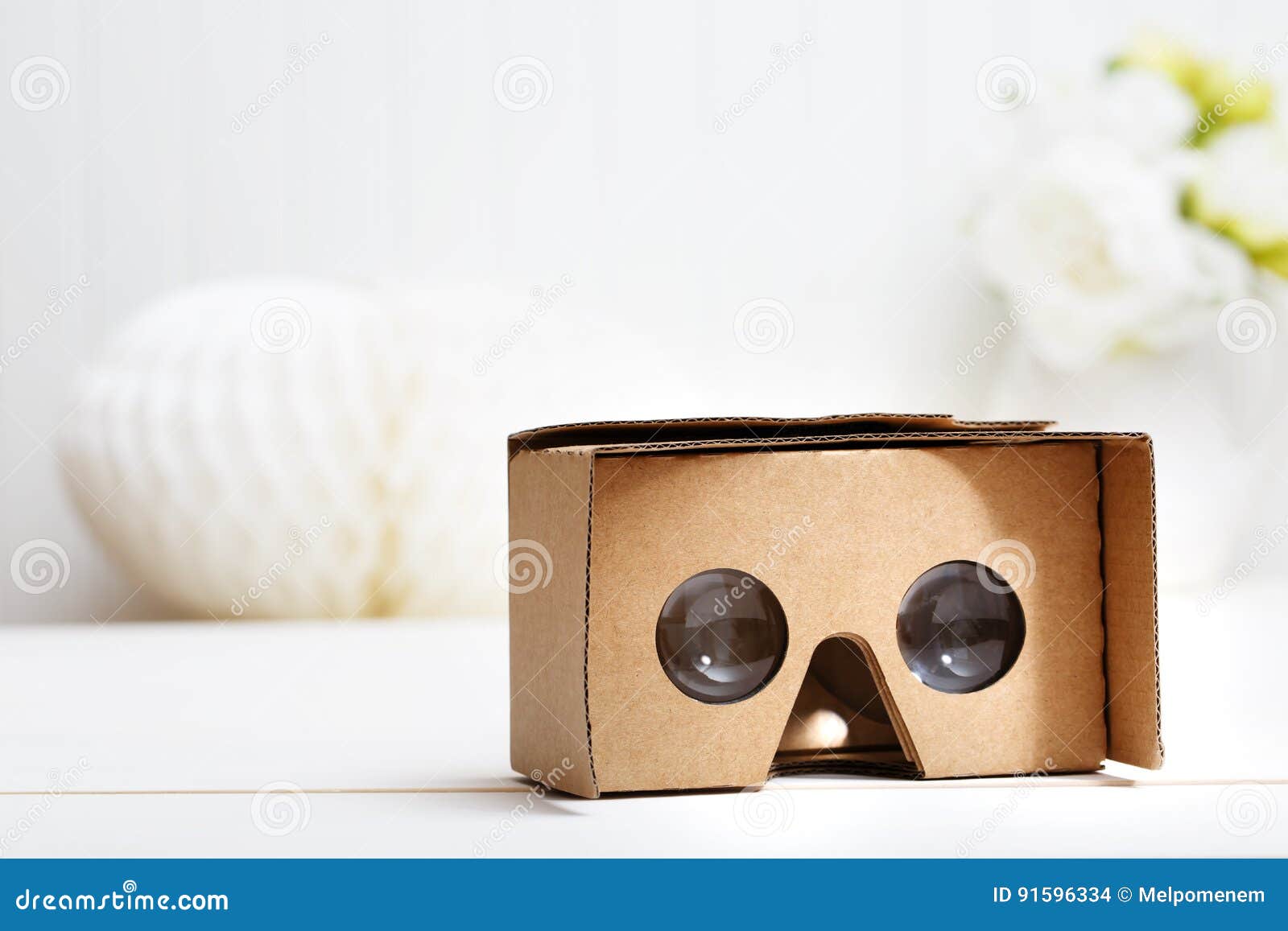 Virtual Reality Cardboard Headset Device Stock Photo Image of device
