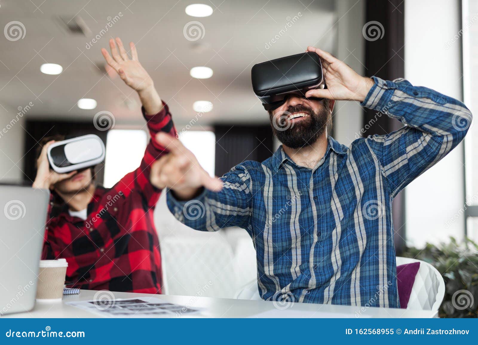 Virtual Reality, Digital Office Technology. Creative Headset Stock ...