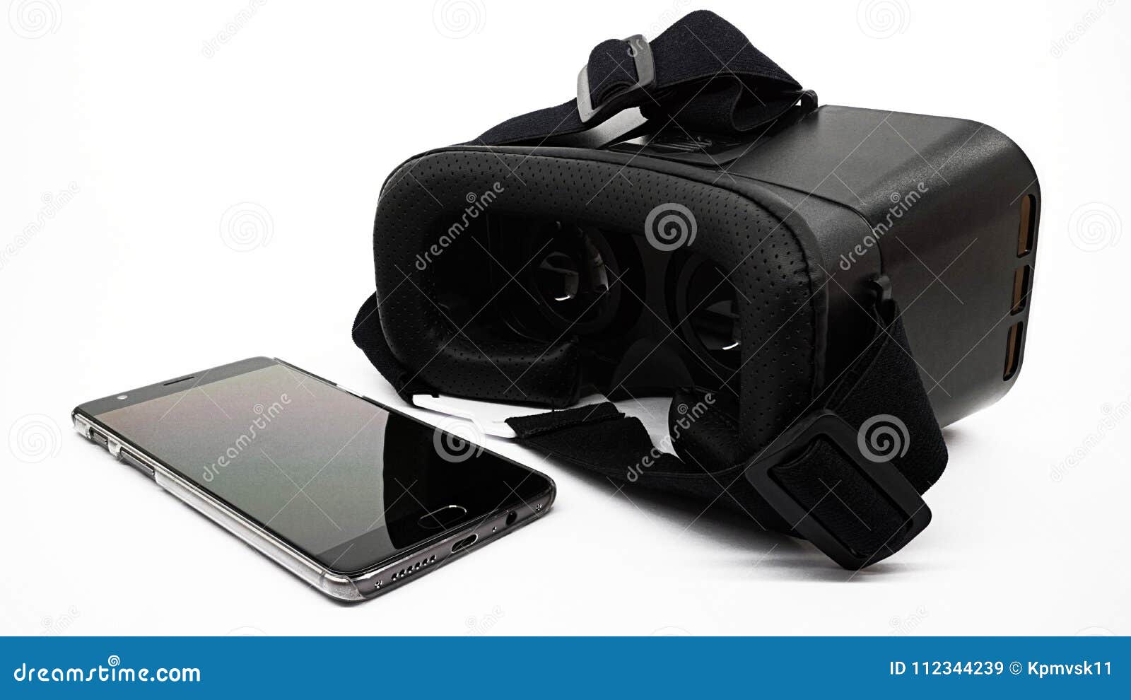 Virtual Reality Electronics a Mobile Phone and VR Headset Stock Image Image of mask, goggle