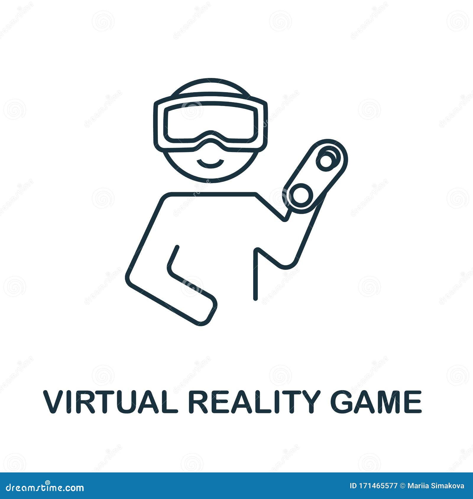 Virtual Reality Icon from Augmented Reality Collection. Simple Line