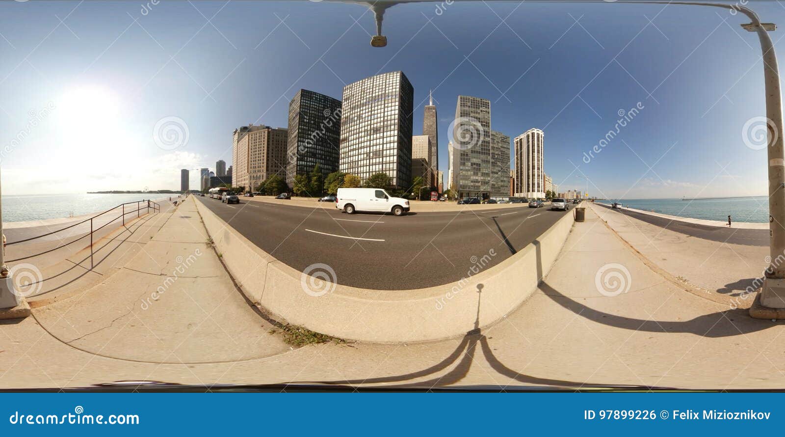 360 Virtual Reality Image of Chicago Lakefront Trail Stock Photo Image of chicago, lakeside