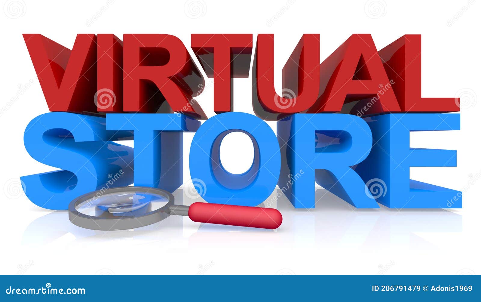 Virtual Supermarket Checkout Stock Illustration