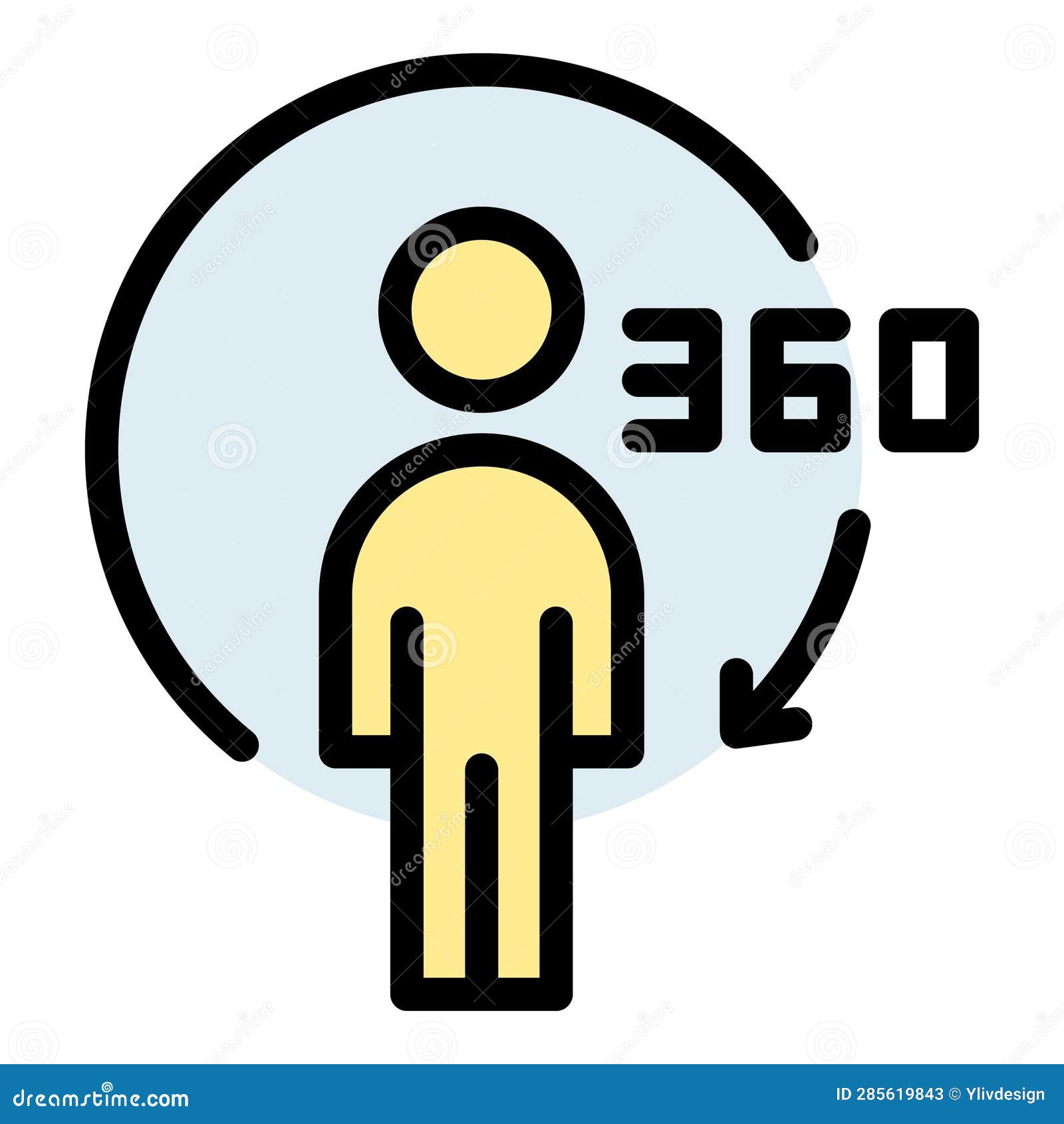 360 Virtual Tour Icon Vector Flat Stock Vector - Illustration of camera