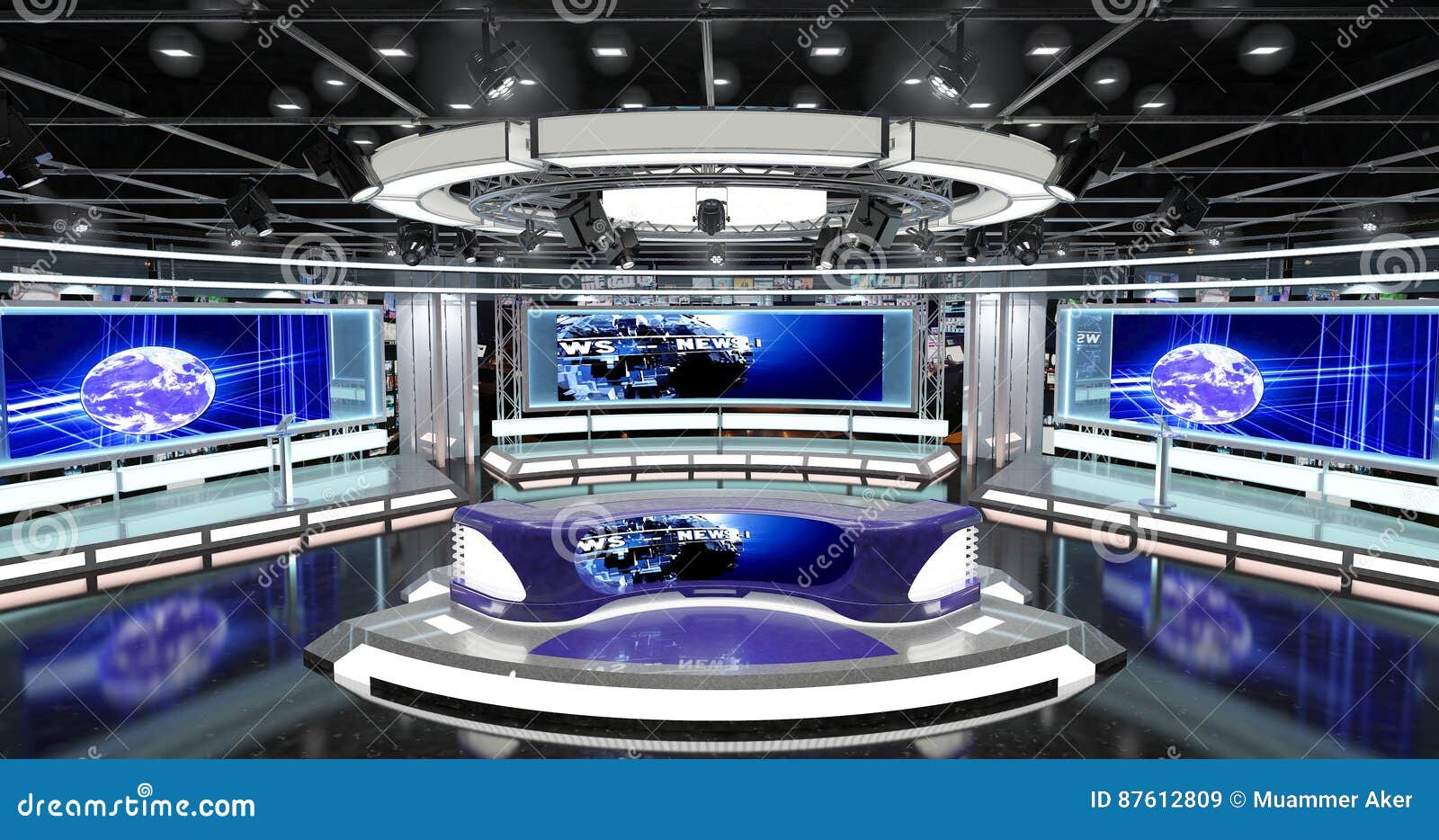 virtual tv news set 1