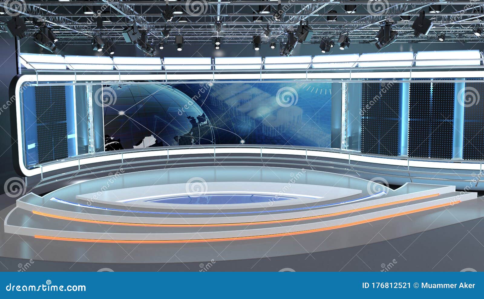 virtual studio set . virtual studio set .