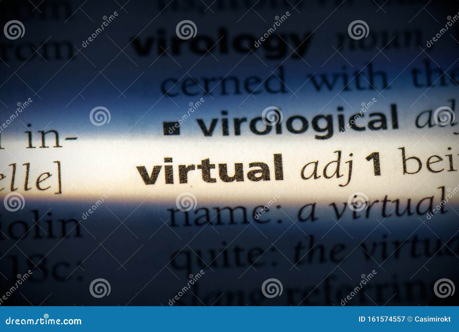 Virtual stock image. Image of dictionary, highlighted 161574557
