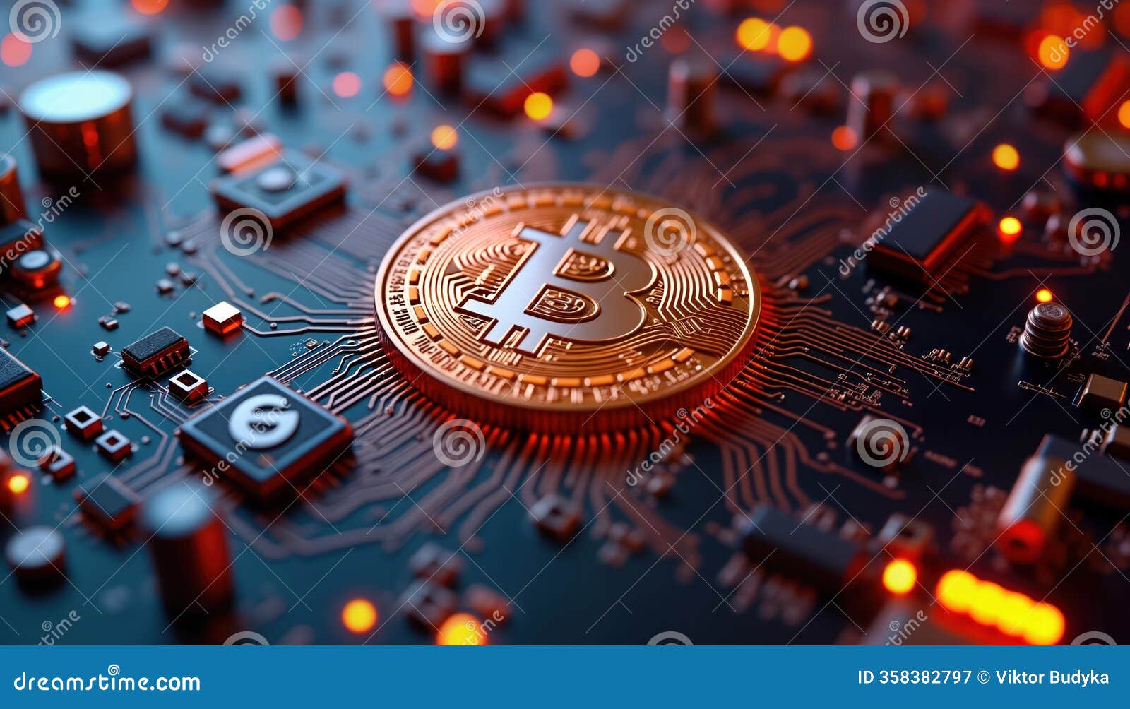 Virtual World Landscape Shows Cryptocurrencies on Circuit Board. Popular  Internet Memes Interact with Various Cryptocurrency Stock Illustration -  Illustration of circuit, volatile: 358382797
