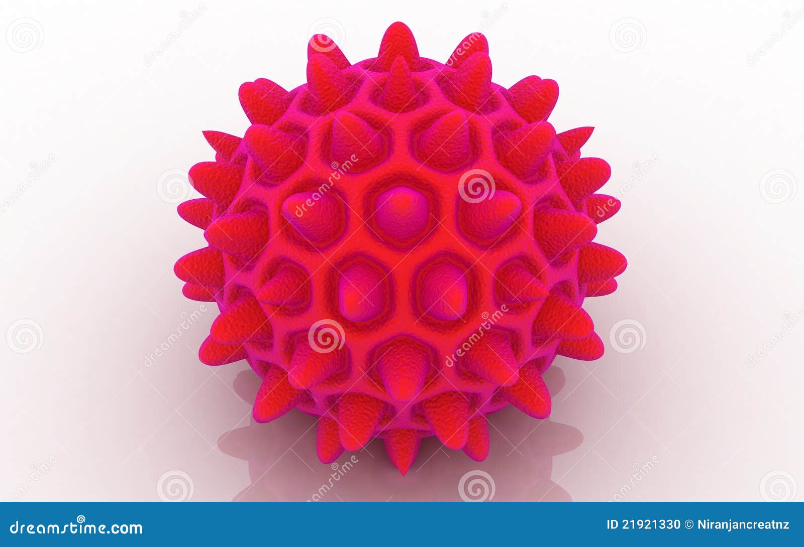 3D virus on a white background