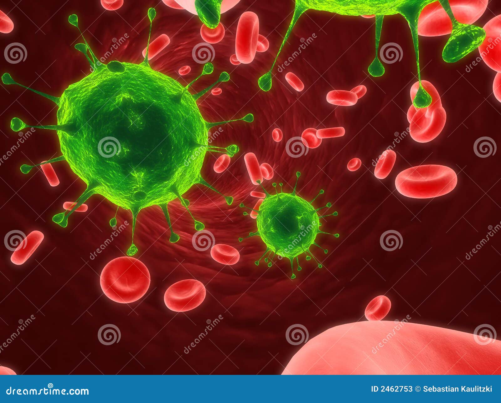 Virus in the blood stock illustration. Illustration of drug 2462753