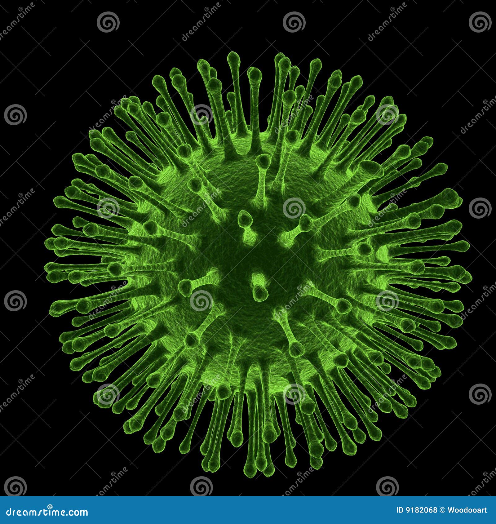 Virus Closeup Under Microscope Stock Illustration - Image: 9182068