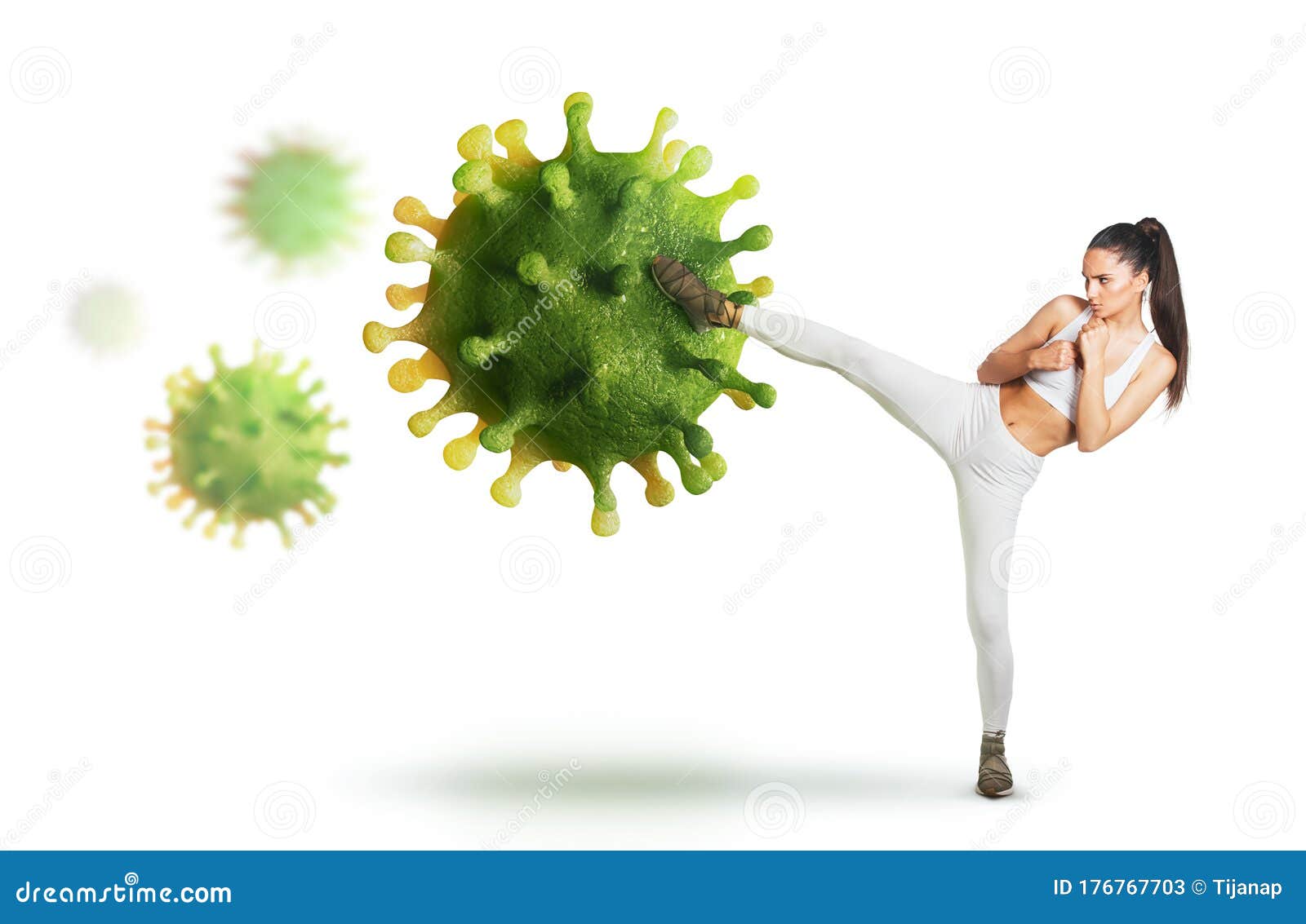 virus 3d render, coronavirus,  on white backgroundvirus attack; defend from the virus concept;