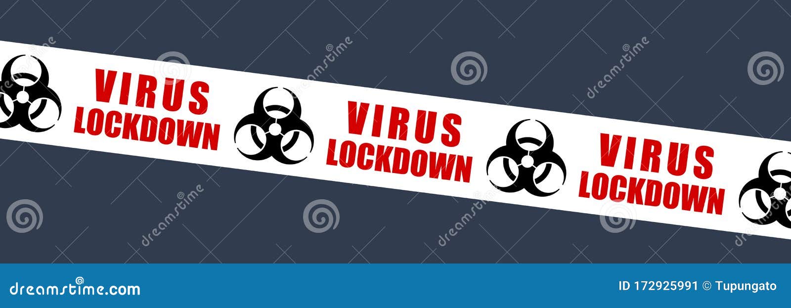 virus lockdown sign