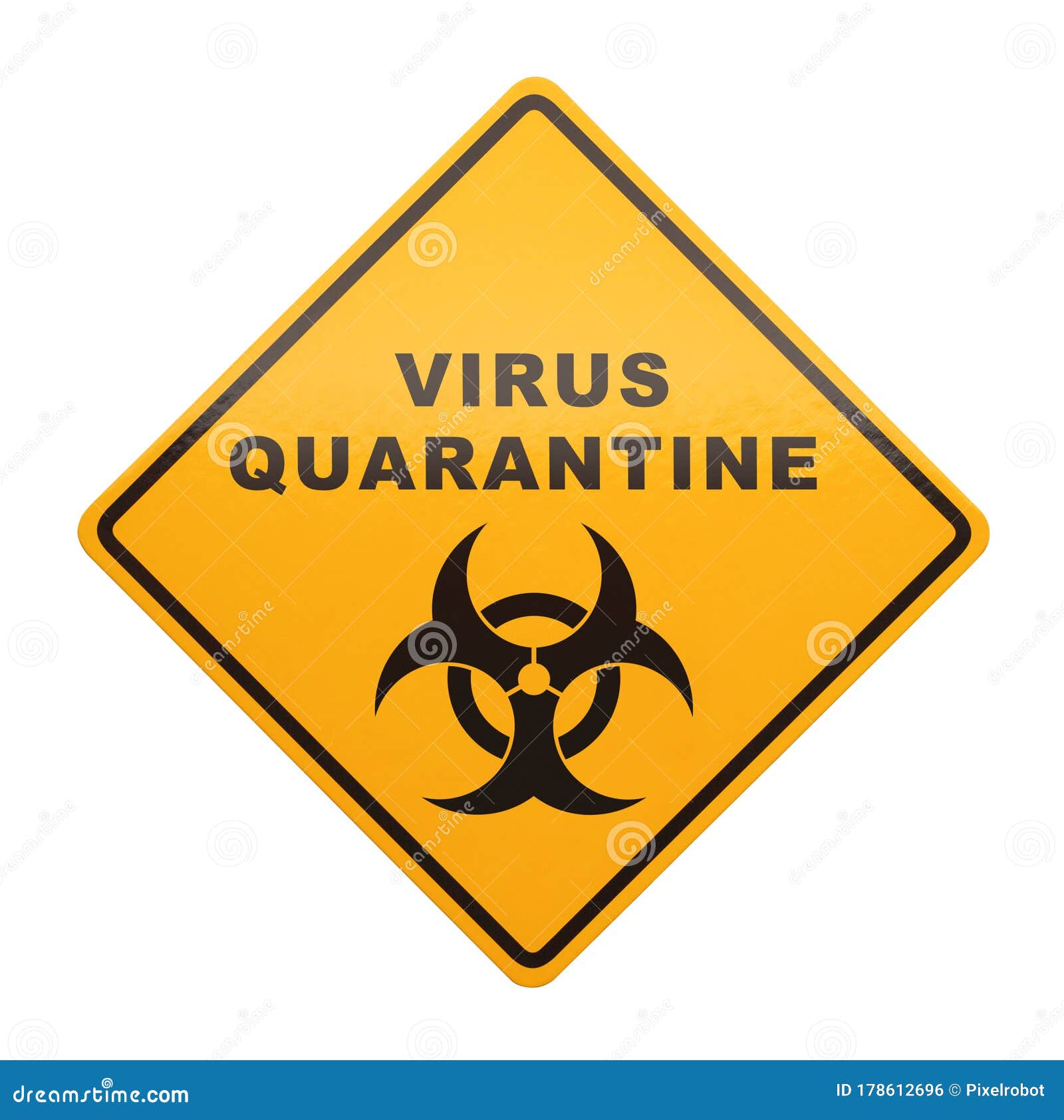Virus Quarantine Sign stock photo. Image of shelter - 178612696