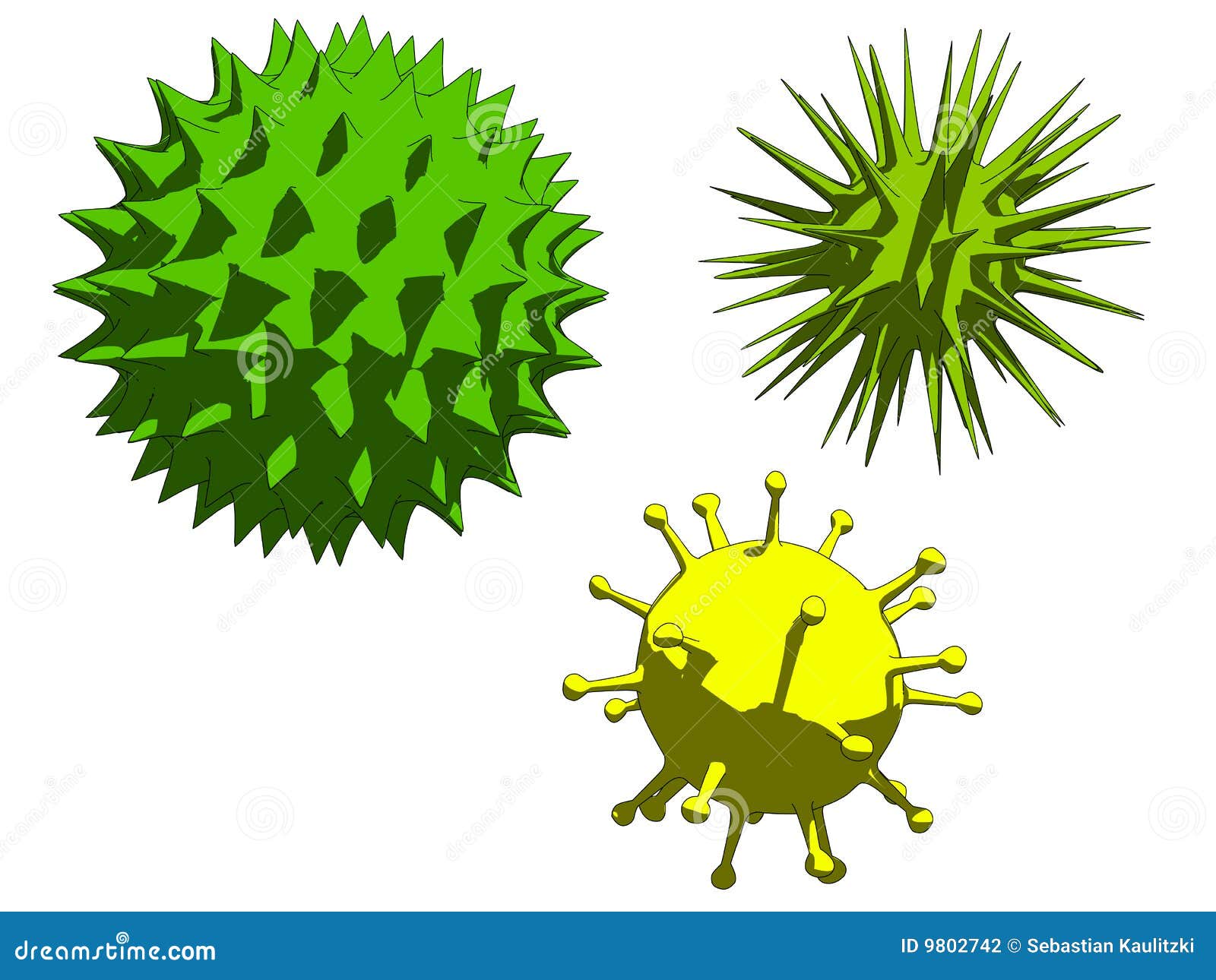 Viruses stock vector. Illustration of disease, microbiology - 9802742