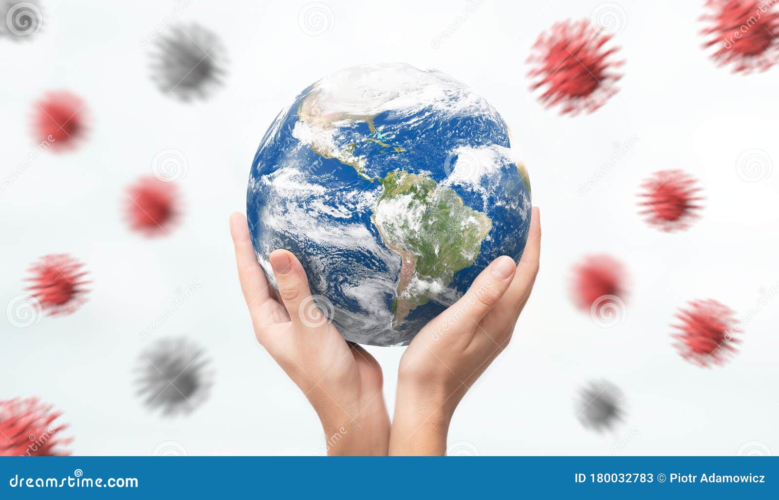 Viruses Around the Earth Globe, World Pandemic Stock Image Image of