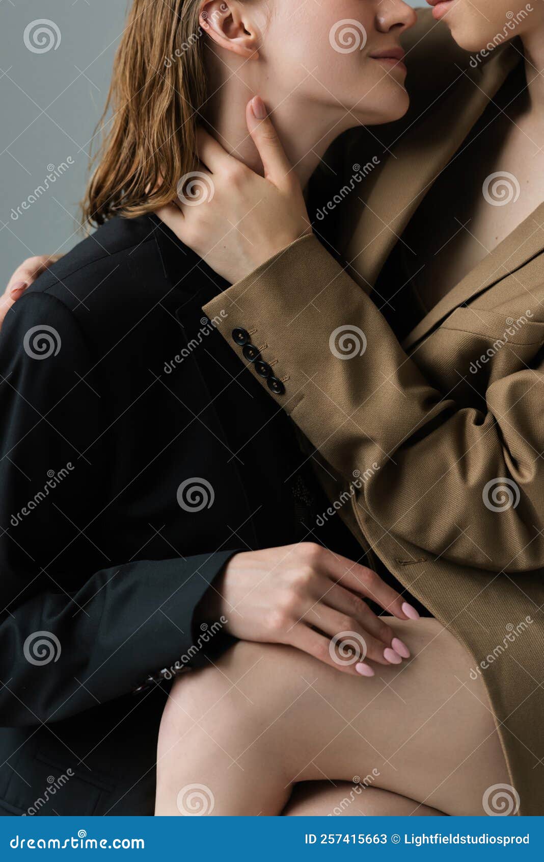 Visão Parcial Da Lésbica Do Mesmo Sexo Imagem de Stock foto