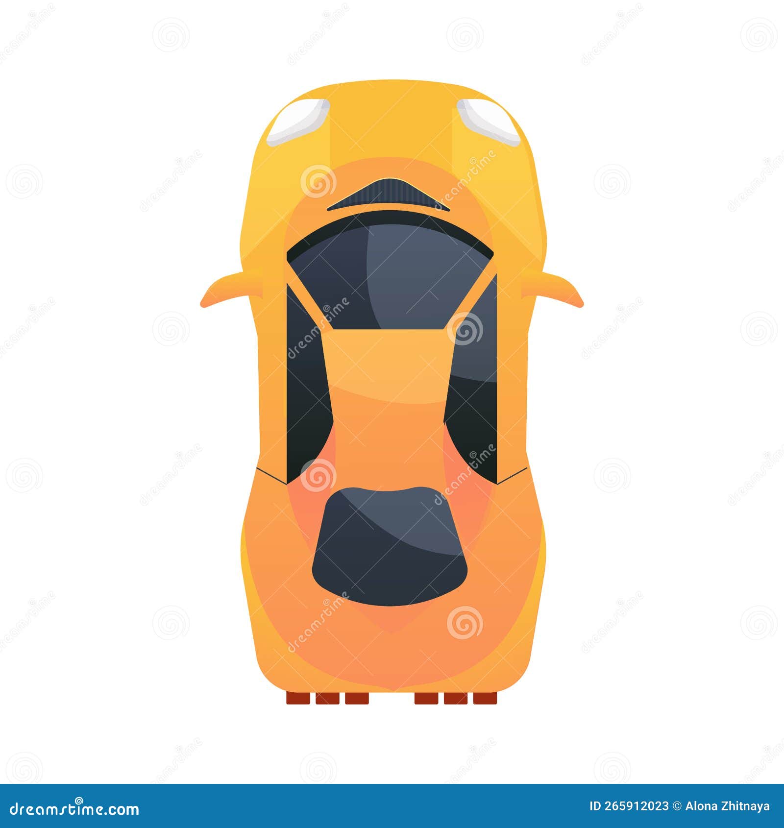 Carro vermelho de corrida dos desenhos animados modernos do vetor