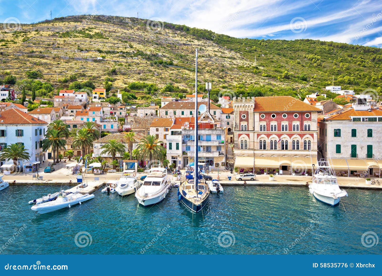 vis island yachting waterfront view