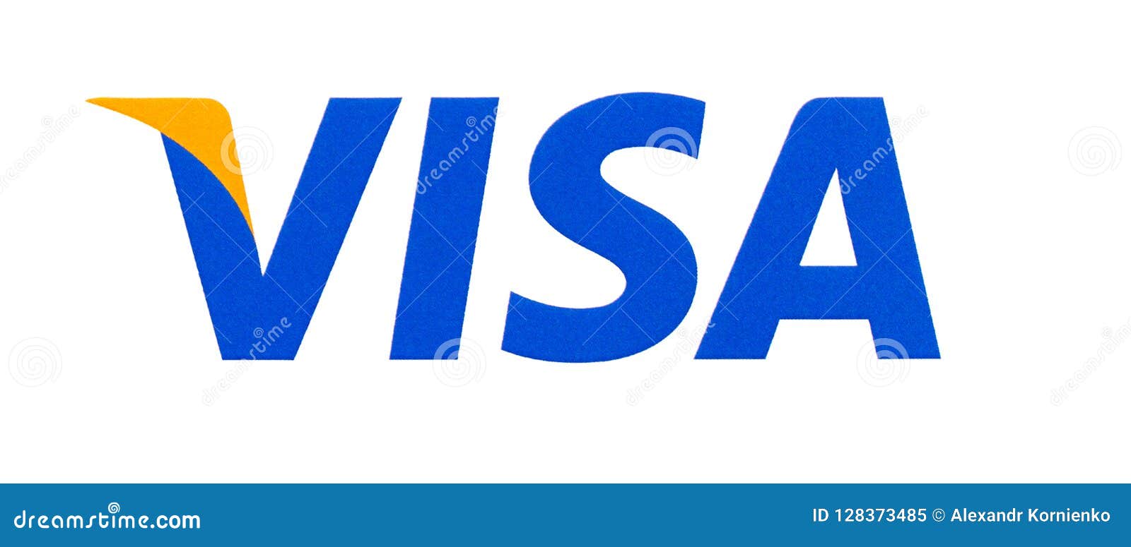 Visa Logo Printed on the Paper Editorial Image - Image of currency