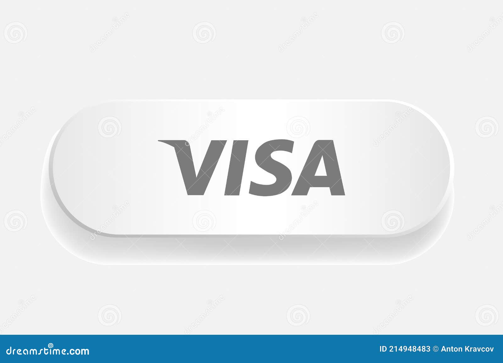 Visa Logo Sign On White Button Vector Illustration | CartoonDealer.com