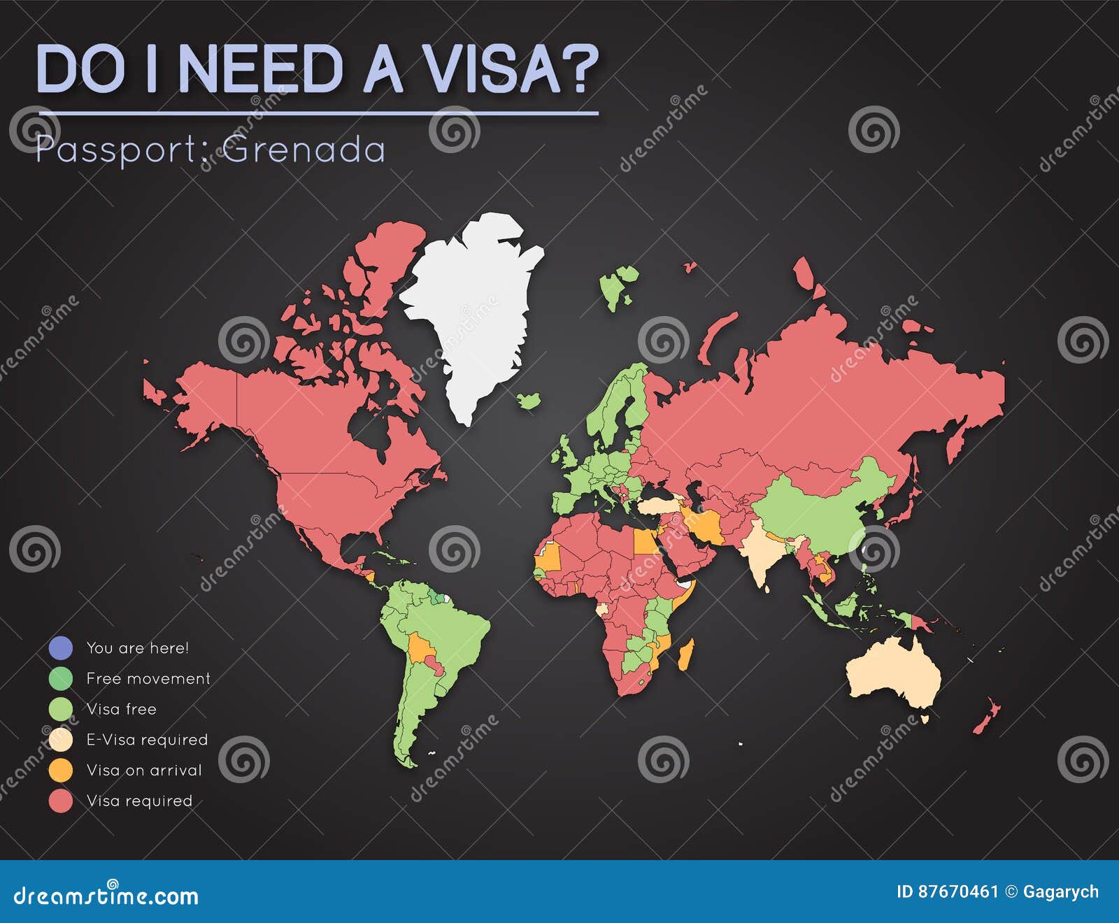 Visas Information for Grenada Passport Holders. Stock Vector - Illustration  of infograph, grenadian: 87670461