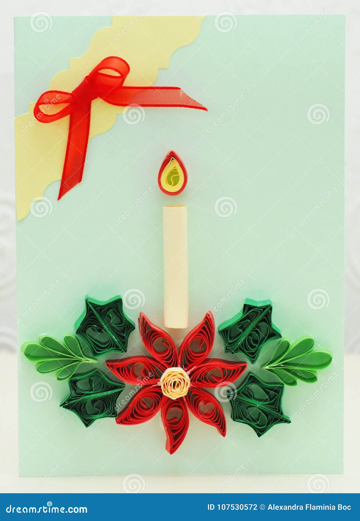 Immagini Quilling Natale.Vischio Di Quilling E Carta Della Candela Di Natale Fotografia Stock Immagine Di Festa Creativo 107530572