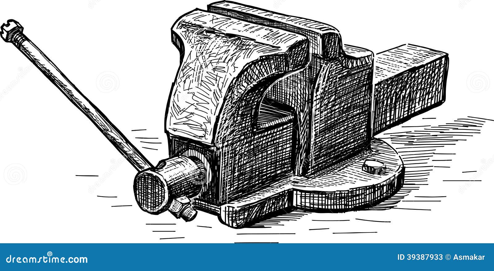 3D bench vise cross section - TurboSquid 1672906