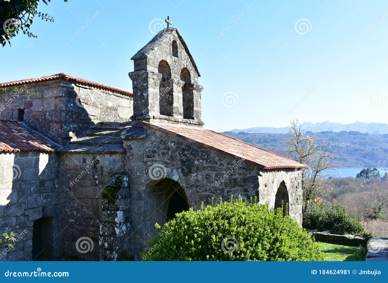 Visigothic Pre Romanesque Landmark. Santa Comba De Bande Medieval Church,  Ourense, Galicia, Spain. Stock Image - Image of ourense, outdoors: 184624981
