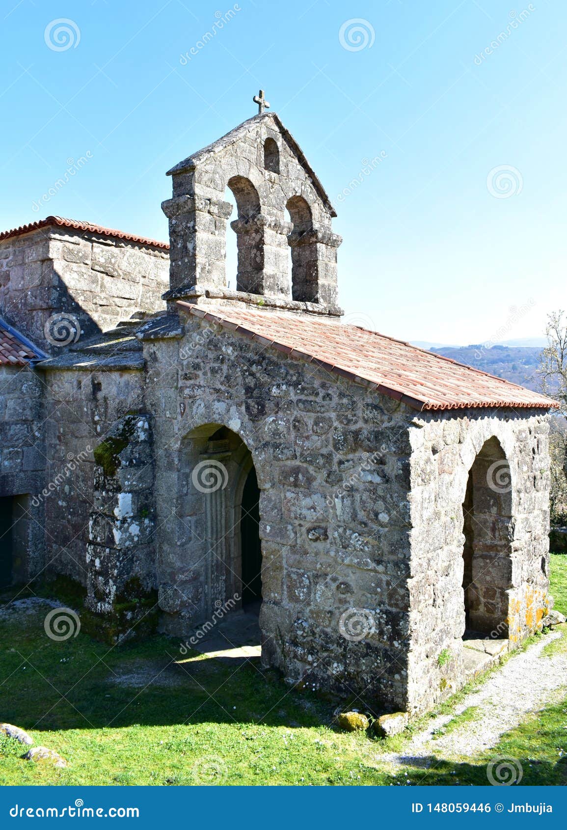 Visigothic Pre Romanesque Landmark. Santa Comba De Bande Medieval Church,  Ourense, Spain. Stock Photo - Image of camino, history: 148059446