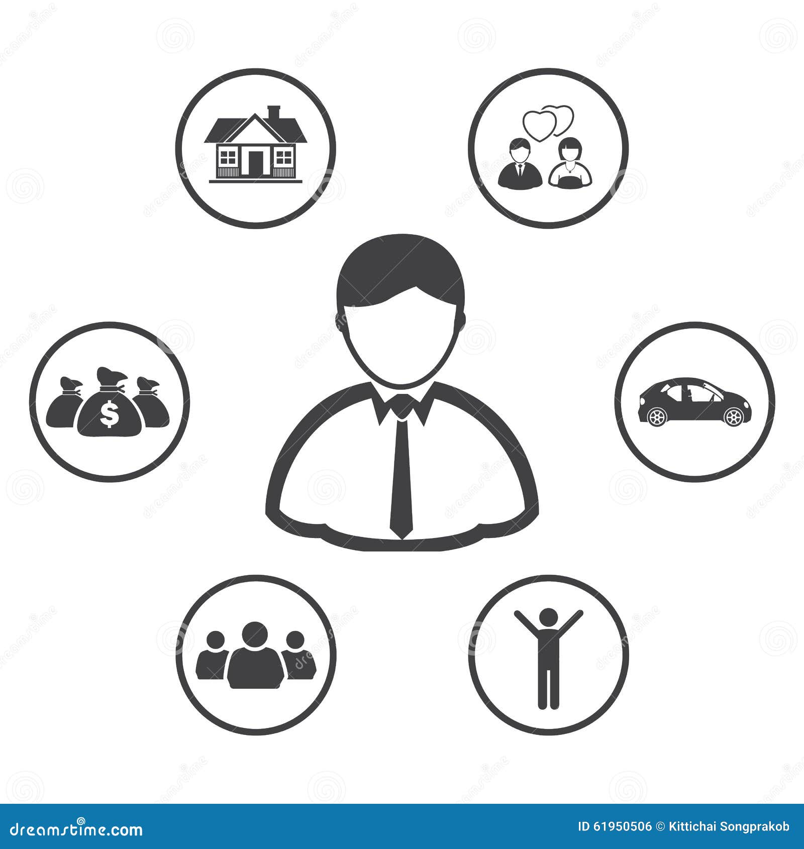 Download Vision and dream icons stock vector. Illustration of ...