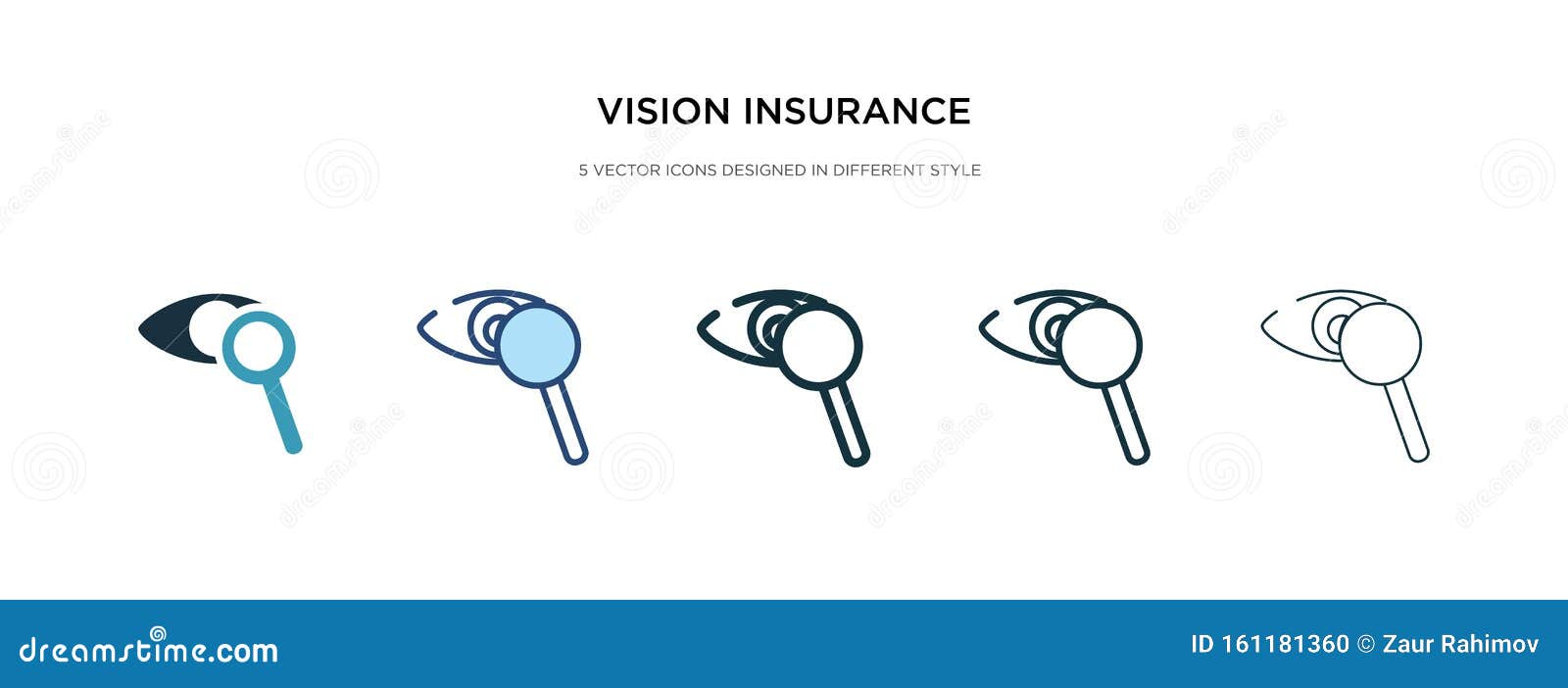 Vision Insurance Icon in Different Style Vector Illustration. Two