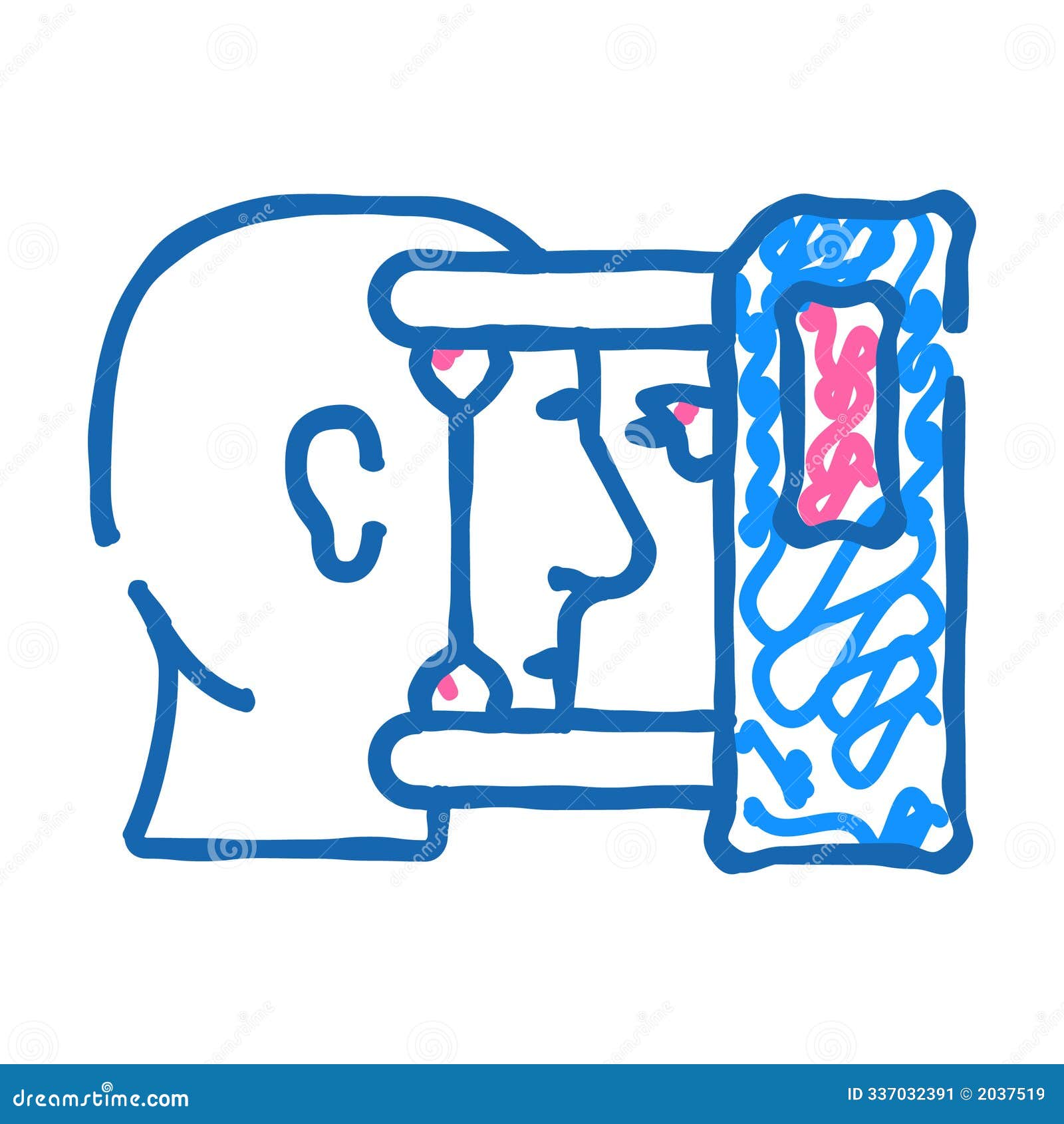 vision test ophthalmology icon doodle 