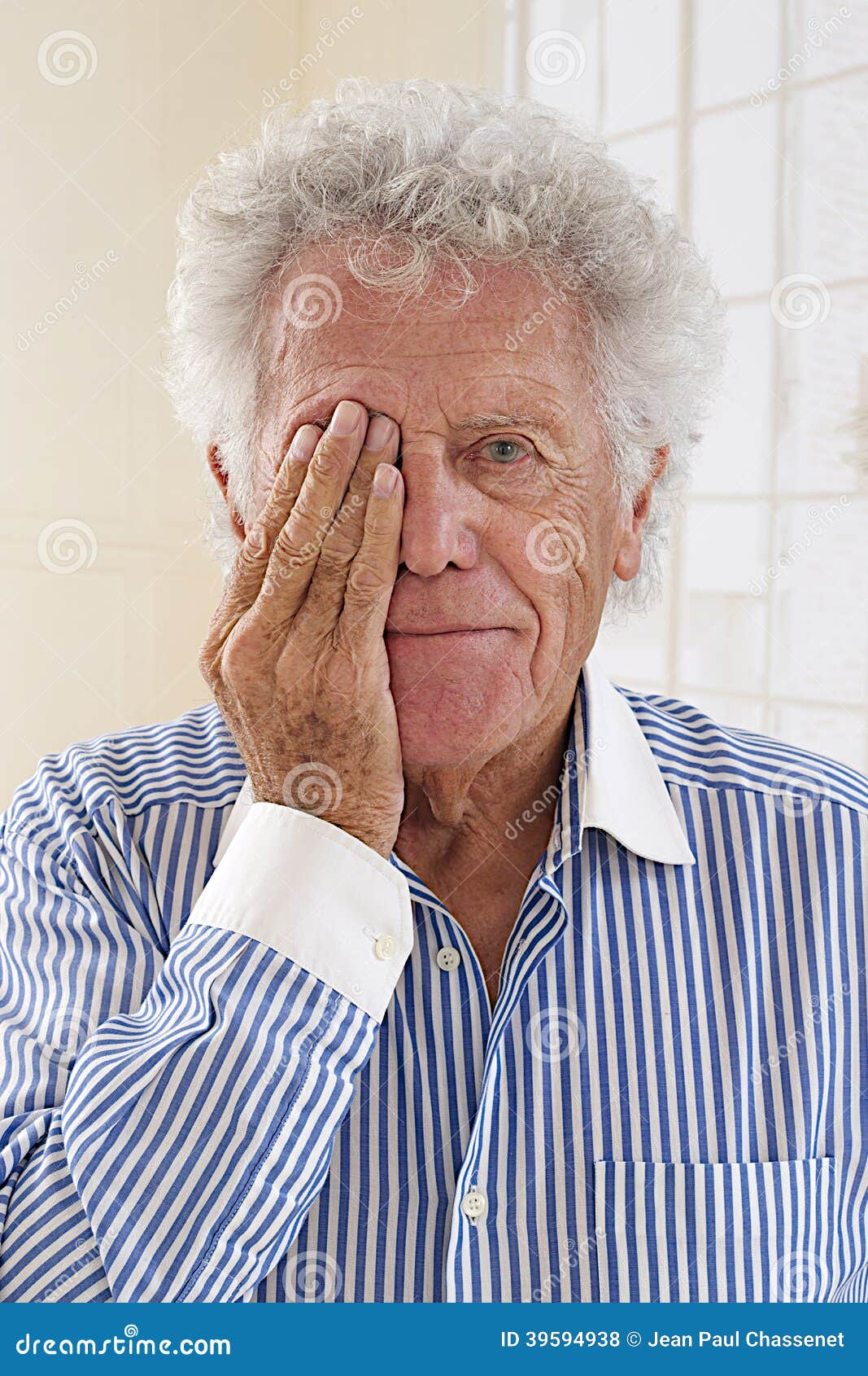 Vision Testing for Senior Man Stock Photo Image of hair, people 39594938