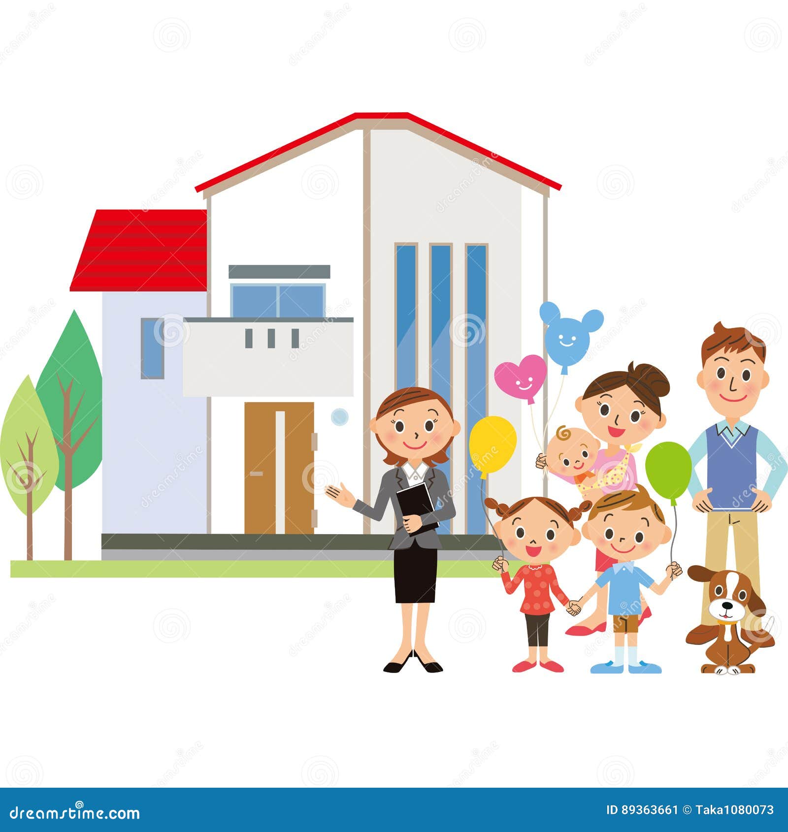 Visit of the house stock vector. Illustration of close 89363661