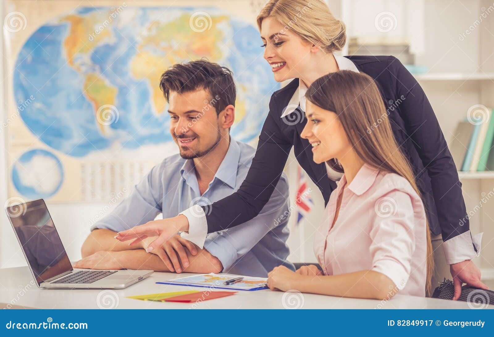 Visiting travel agency stock image. Image of agency, journey - 82849917