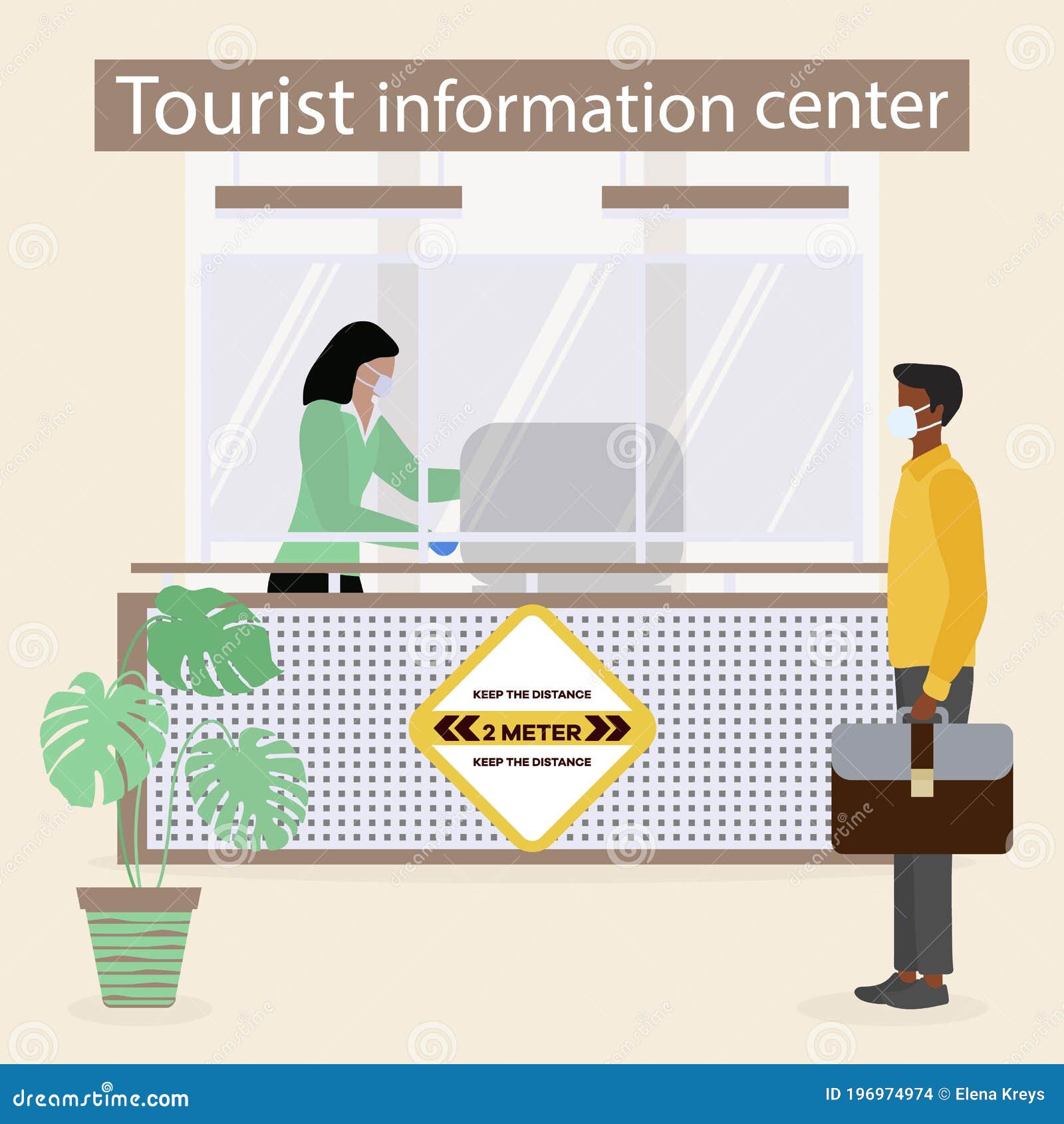 Visitor Center Tourist Information New Normal Cartoon Vector visitor-center-tourist-information-new-normal-cartoon-vector